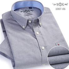 Load image into Gallery viewer, Short sleeve Button collar oxford fabric slim fit casual shirts