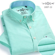 Load image into Gallery viewer, Short sleeve Button collar oxford fabric slim fit casual shirts