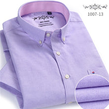 Load image into Gallery viewer, Short sleeve Button collar oxford fabric slim fit casual shirts