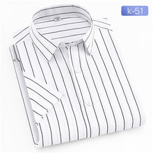 Load image into Gallery viewer, New turn down collar short sleeve striped men casual shirt