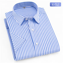 Load image into Gallery viewer, New turn down collar short sleeve striped men casual shirt