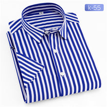Load image into Gallery viewer, New turn down collar short sleeve striped men casual shirt