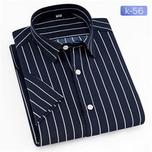 Load image into Gallery viewer, New turn down collar short sleeve striped men casual shirt