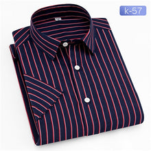 Load image into Gallery viewer, New turn down collar short sleeve striped men casual shirt