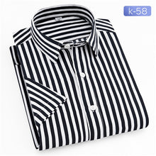Load image into Gallery viewer, New turn down collar short sleeve striped men casual shirt