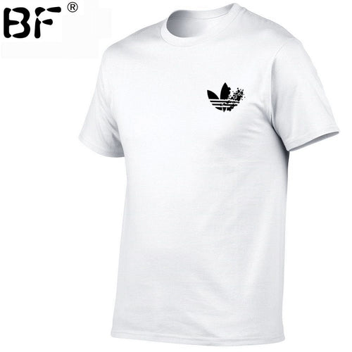 Simple creative design line cross Print cotton T Shirt