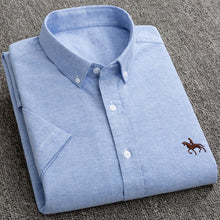 Load image into Gallery viewer, Short sleeve 100% cotton oxford soft comfortable regular  casual shirts