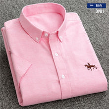 Load image into Gallery viewer, Short sleeve 100% cotton oxford soft comfortable regular  casual shirts