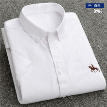 Load image into Gallery viewer, Short sleeve 100% cotton oxford soft comfortable regular  casual shirts