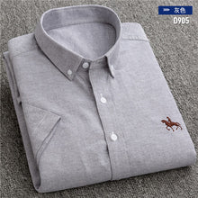 Load image into Gallery viewer, Short sleeve 100% cotton oxford soft comfortable regular  casual shirts