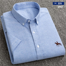 Load image into Gallery viewer, Short sleeve 100% cotton oxford soft comfortable regular  casual shirts
