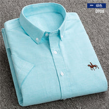Load image into Gallery viewer, Short sleeve 100% cotton oxford soft comfortable regular  casual shirts