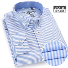 Load image into Gallery viewer, Long Sleeve Regular Fit Men Plaid Shirt Striped Shirt