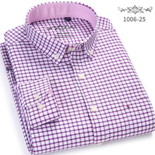 Load image into Gallery viewer, Long Sleeve Regular Fit Men Plaid Shirt Striped Shirt
