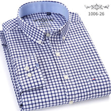 Load image into Gallery viewer, Long Sleeve Regular Fit Men Plaid Shirt Striped Shirt