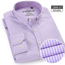 Load image into Gallery viewer, Long Sleeve Regular Fit Men Plaid Shirt Striped Shirt