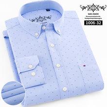 Load image into Gallery viewer, Long Sleeve Regular Fit Men Plaid Shirt Striped Shirt