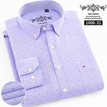 Load image into Gallery viewer, Long Sleeve Regular Fit Men Plaid Shirt Striped Shirt