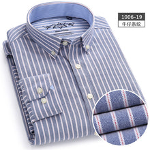 Load image into Gallery viewer, Long Sleeve Regular Fit Men Plaid Shirt Striped Shirt