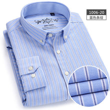 Load image into Gallery viewer, Long Sleeve Regular Fit Men Plaid Shirt Striped Shirt