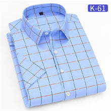 Load image into Gallery viewer, New turn down collar short sleeve striped men casual shirt