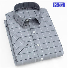 Load image into Gallery viewer, New turn down collar short sleeve striped men casual shirt