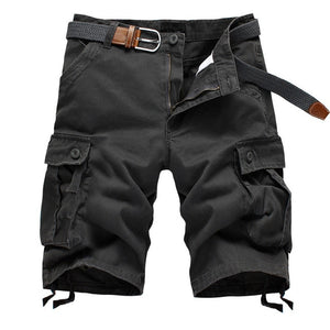 Summer Men's Baggy Multi Pocket Military Zipper Cargo Short