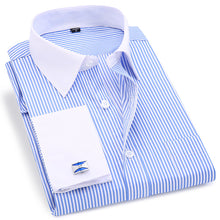Load image into Gallery viewer, High Quality Casual Long Sleeved White Collar Design Style Wedding Tuxedo Shirt