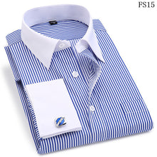 Load image into Gallery viewer, Men's Stripes Shirt Long Sleeve Casual
