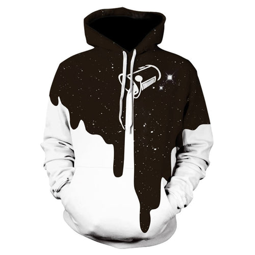 3D Sweatshirts Print Milk Space Galaxy Hoodie