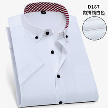 Load image into Gallery viewer, Short Sleeve Slim Fit Formal Men's White Shirt Business Male Social Shirt