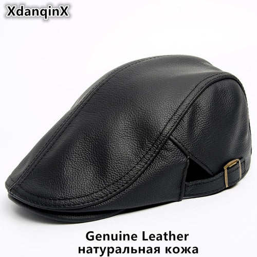 Men's Cowhide Genuine Leather Hat