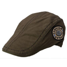 Load image into Gallery viewer, Winfox Vintage Male French Hats Flat Peaked Cap