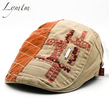 Load image into Gallery viewer, Men Embroidery Patchwork Cotton Berets
