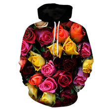 Load image into Gallery viewer, Flowers 3D Print Casual Sweatshirt